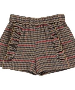 Vignette GIRLS Houndstooth Ruffle Shorts