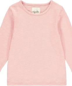 Vignette Solid Heathered Long Sleeve Top In Rose