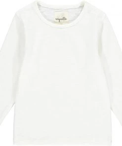 Vignette Solid Heathered Long Sleeve Top In Cream