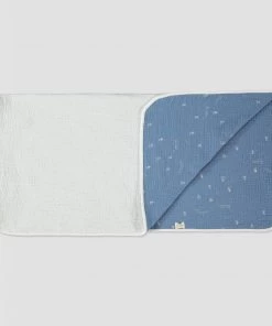 Ettie + H BOYS Blue Skiing Muslin Blanket