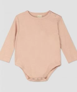 Ettie + H GIRLS Solid Onesie/ Shirt In Salmon