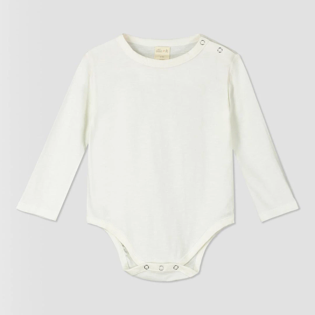 Ettie + H Solid Onesie/ Shirt In Ivory 2 Ettie + H Solid Onesie/ Shirt In Ivory