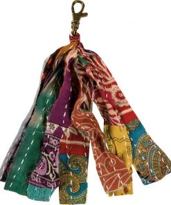 Primitives By Kathy GIFTS Mixed Fabric Strips Keychain