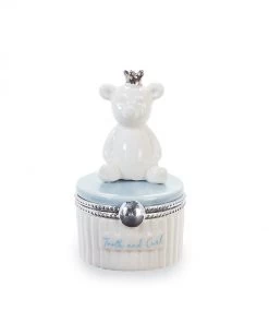 Mudpie Blue Bear Tooth & Curl Keepsake Box GIFTS