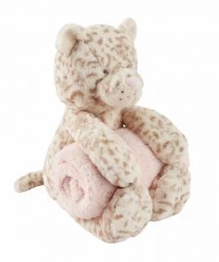 Mudpie Plush Leopard With Blanket Set GIFTS