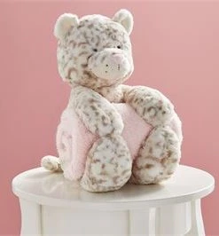 Mudpie Plush Leopard With Blanket Set GIFTS