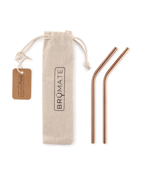 BruMate Stainless Steel Reusable Wine Straws - Rose Gold GIFTS 1 BruMate Stainless Steel Reusable Wine Straws - Rose Gold GIFTS