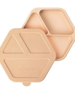 Tiny Twinkle Silicone Suction Plate + Lid Set - Sand