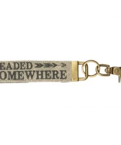 Primitives By Kathy Headed Somewhere Canvas Keychain