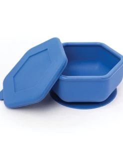 Tiny Twinkle GIFTS Silicone Suction Bowl + Lid Set - Indigo