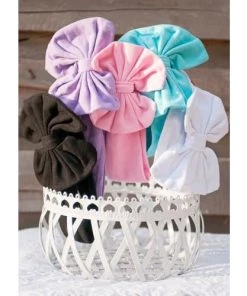 The Hair Bow Company ACCESSORIES Solid Fabric Bow Headband-Assorted Colors