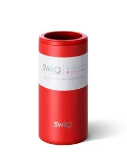 Swig Matte Red Skinny Can Cooler