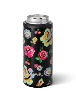 Swig Fleur Noir Skinny Can Cooler