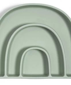 Ava + Oliver Rainbow Silicone Suction Plate | Sage