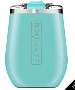 BruMate Uncork'd XL Muv Wine Tumbler - Aqua Blue GIFTS