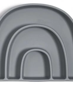 Ava + Oliver Rainbow Silicone Suction Plate | Slate