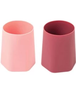Tiny Twinkle GIFTS Silicone Training Cups - Rose + Burgundy