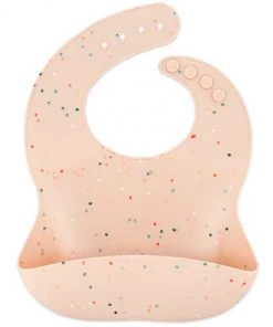 Ava + Oliver Silicone Confetti Bib | Guava