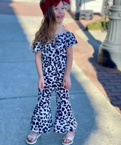 Honeydew GIRLS Leopard Print Flare Leg Jumpsuit