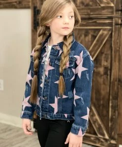 Oddi Star Printed Denim Jacket GIRLS