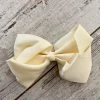 The Hair Bow Company Grosgrain Bow In Ivory