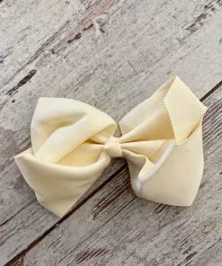 The Hair Bow Company Grosgrain Bow In Ivory