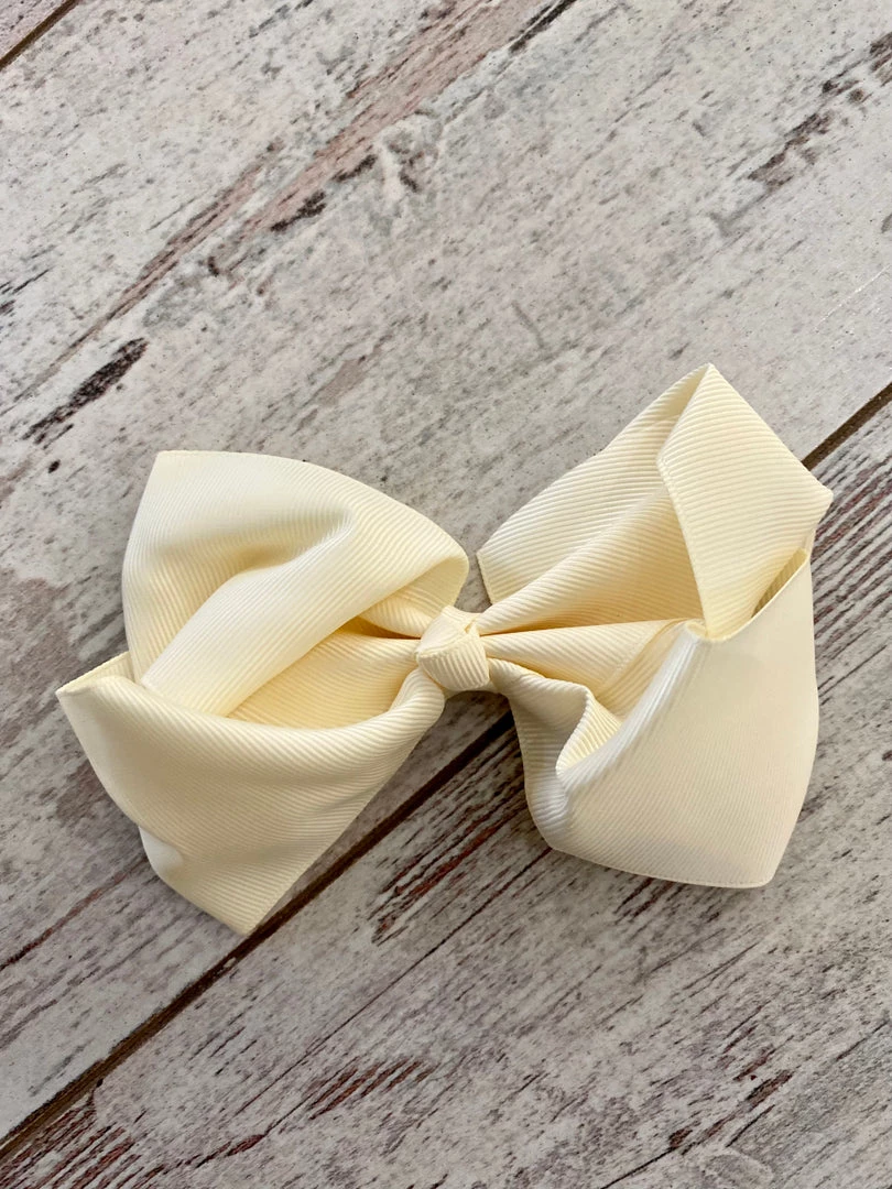 The Hair Bow Company Grosgrain Bow In Ivory 1 The Hair Bow Company Grosgrain Bow In Ivory
