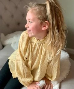 Oddi Striped Mock Neck Top GIRLS