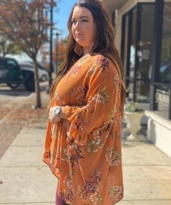 Oddi Printed Button Down Dolman Sleeve Top TOPS