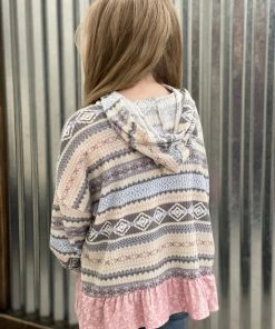 Oddi Tribal Waffle Hooded Pullover