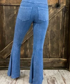 Fashiongo: Chatoyant Washed Bell Bottom Flare Pants With Pockets In Light Blue 5 Fashiongo: Chatoyant Washed Bell Bottom Flare Pants With Pockets In Light Blue