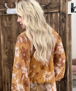 The Rustic Rack Boutique Smocked Neck Floral Top