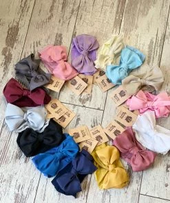 Think Pink Wide Nylon Big Bow Headband ACCESSORIES