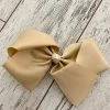 The Hair Bow Company ACCESSORIES Oversized Grosgrain Bow In Oatmeal