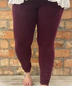 Fashiongo: Chatoyant Washed Leggings In Burgundy BOTTOMS