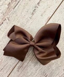 The Hair Bow Company Grosgrain Bow In Brown