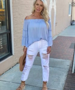 Cello BOTTOMS Extreme Distressed White Skinny Jeans