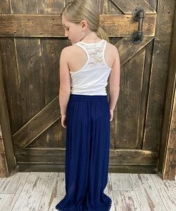 Angie Tulip Pants With Drawstring In Navy GIRLS