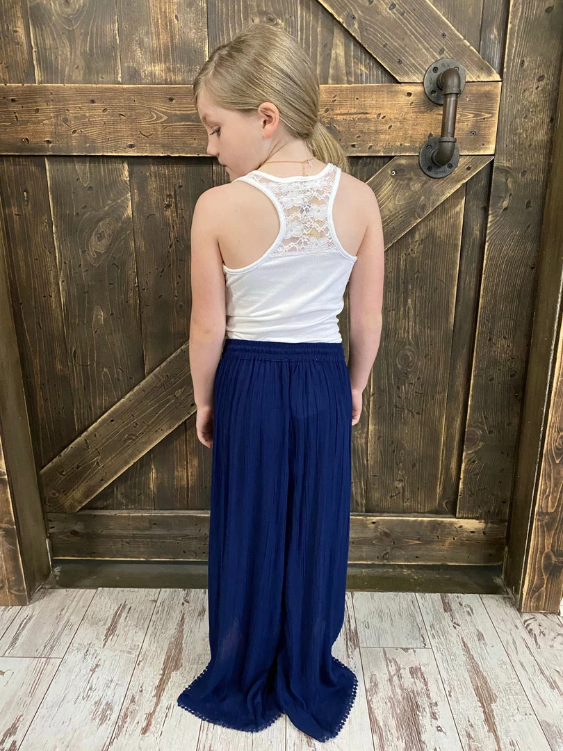 Angie Tulip Pants With Drawstring In Navy GIRLS 2 Angie Tulip Pants With Drawstring In Navy GIRLS