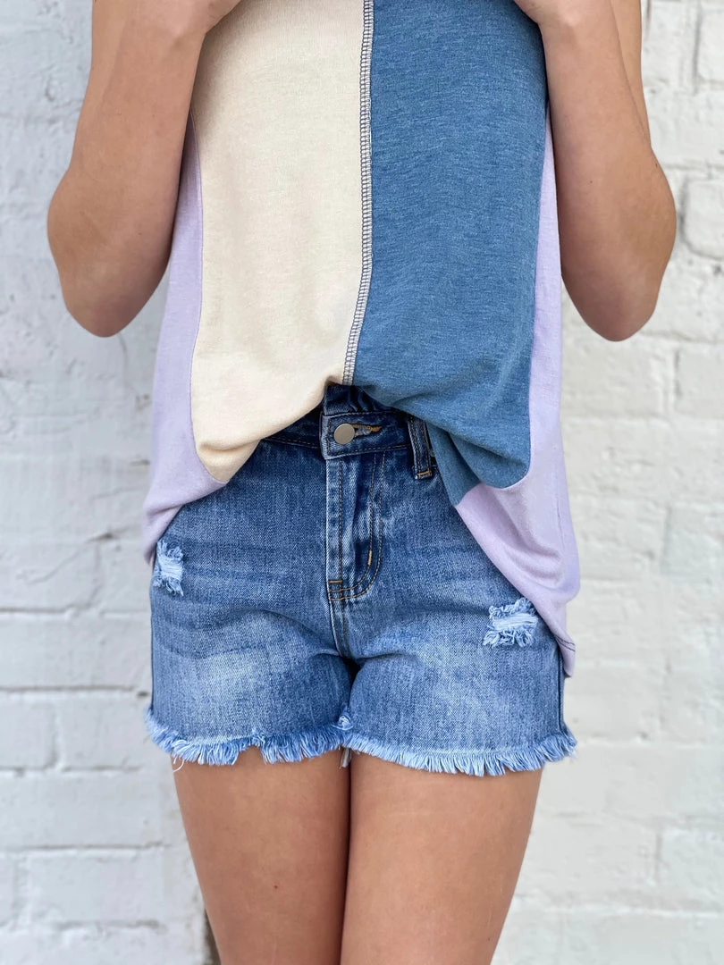 Hayden Of Los Angeles Distressed Paperbag Denim Shorts 1 Hayden Of Los Angeles Distressed Paperbag Denim Shorts