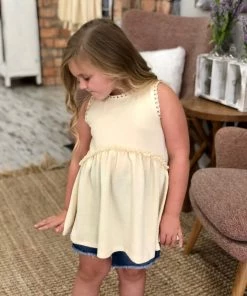 Hayden Of Los Angeles Crochet Trim Babydoll Tank Top GIRLS