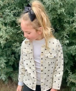 Oddi Distressed Star Printed Jacket GIRLS