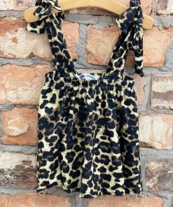 The Rustic Rack Boutique GIRLS Leopard Overall Dress