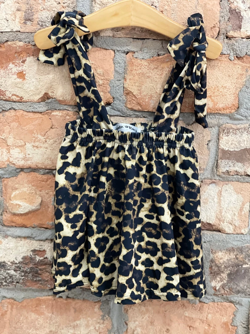 The Rustic Rack Boutique GIRLS Leopard Overall Dress 1 The Rustic Rack Boutique GIRLS Leopard Overall Dress