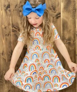 Honeydew Rainbow Swing Dress