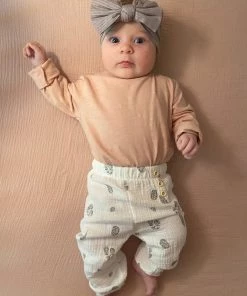 Ettie + H GIRLS Ivory Pinecone Muslin Jogger Pants