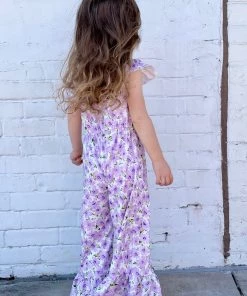 Honeydew GIRLS Floral Ruffle Flare Jumpsuit