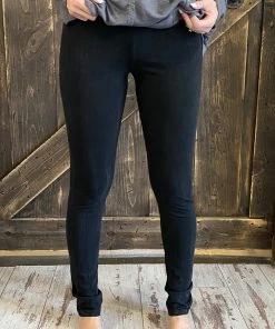 Fashiongo: Chatoyant Washed Leggings In Black BOTTOMS
