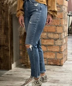 Flying Monkey Distressed Stretched Mom Jeans 6 Flying Monkey Distressed Stretched Mom Jeans