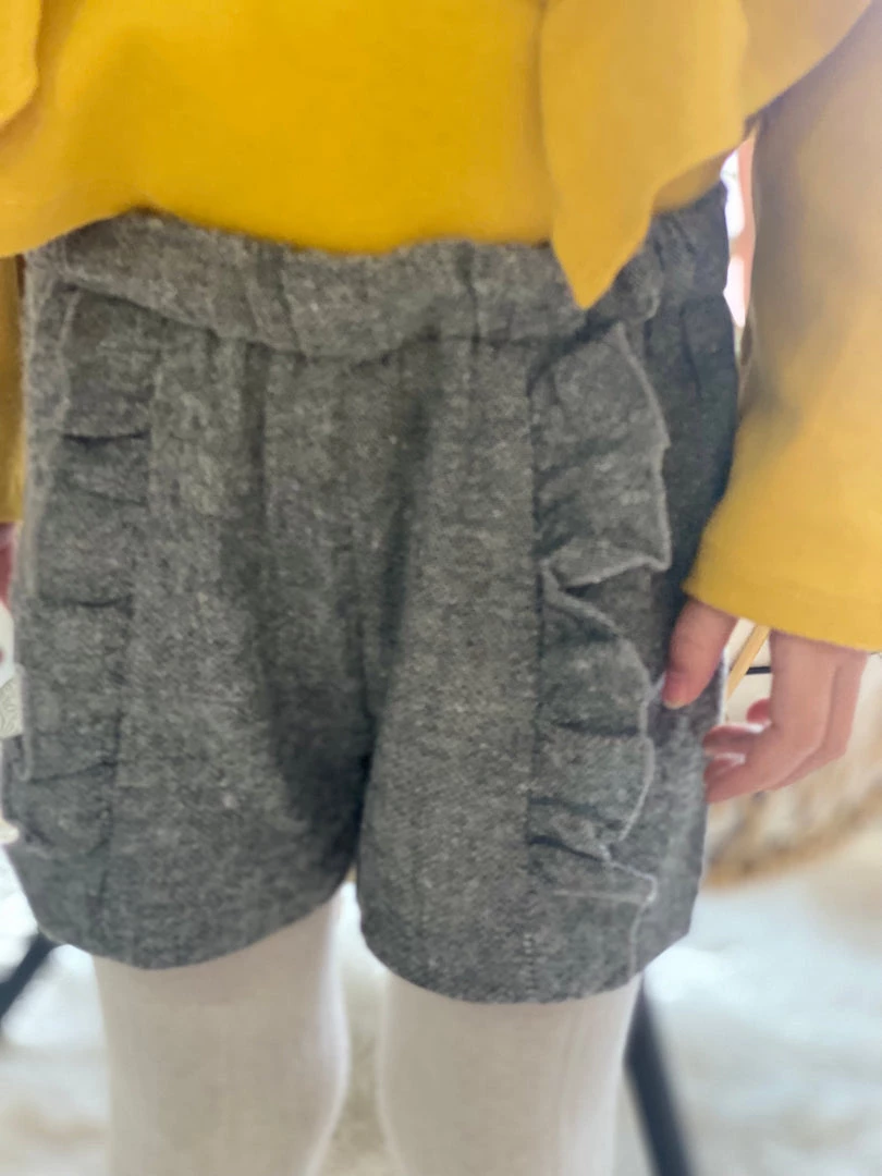 Vignette Herringbone Ruffle Shorts 2 Vignette Herringbone Ruffle Shorts